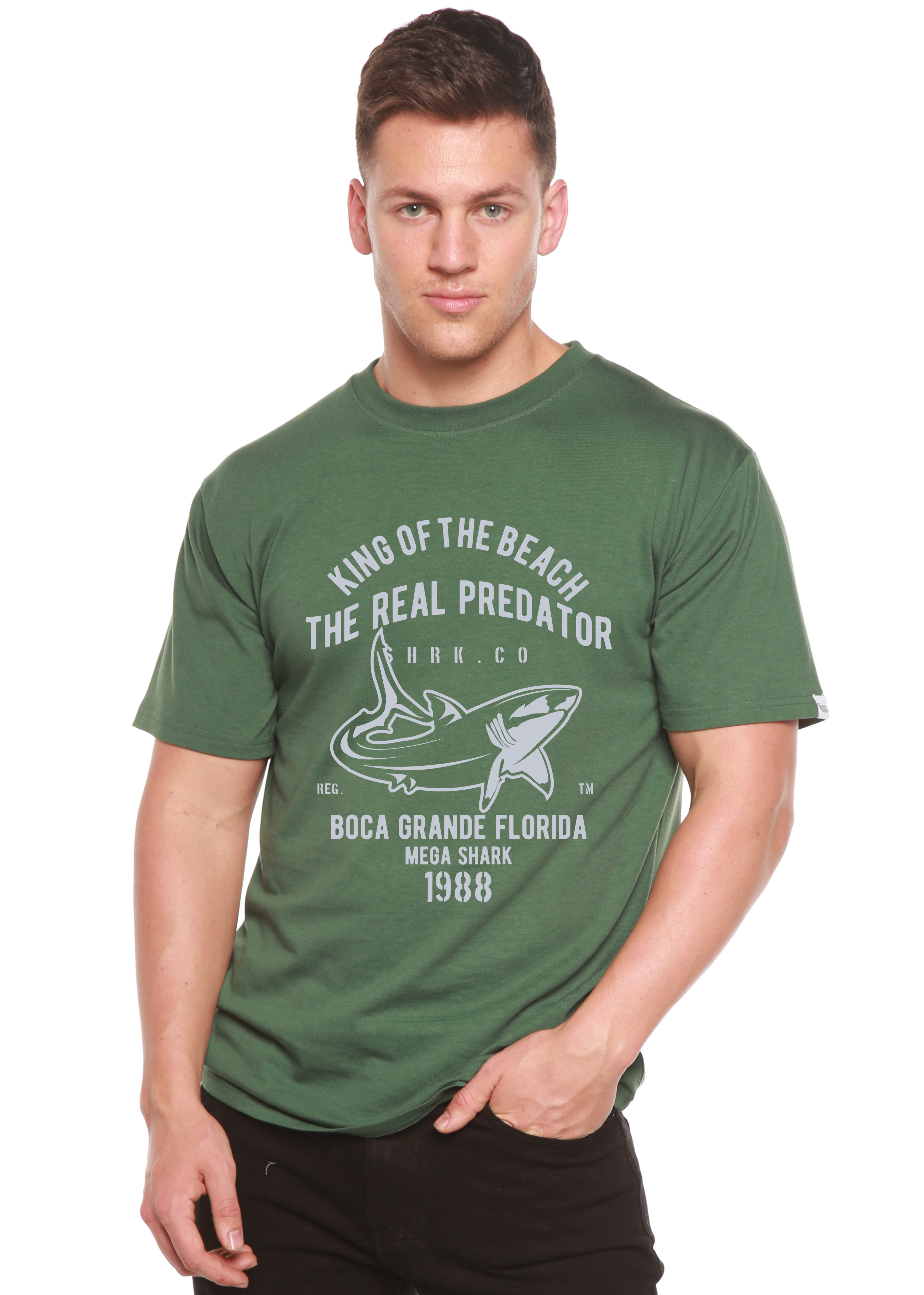 Shark Real Spun Bamboo® Men's Bamboo Viscose/Organic Cotton Short Sleeve Graphic T-Shirt