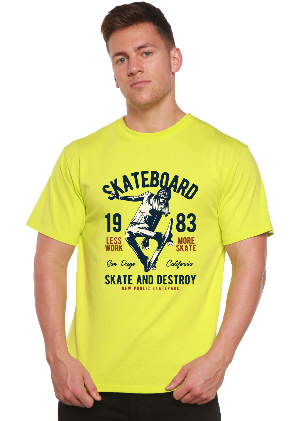 Skateboard 1983 Men's Bamboo Viscose/Organic Cotton Short Sleeve Graphic T-Shirt