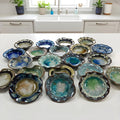 Handmade USA Ceramic Candle Holder Plates & Little Dishes Pottery
